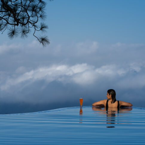 Infinity pool at cassia resort, solan, himachal pradesh